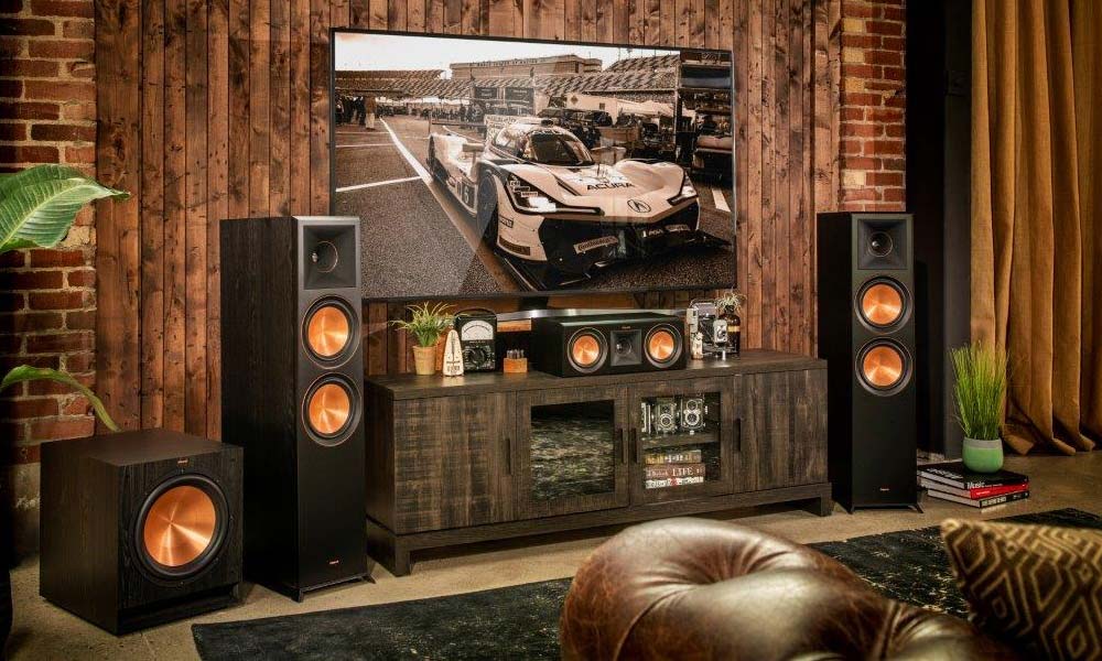 Klipsch sound system black and golden